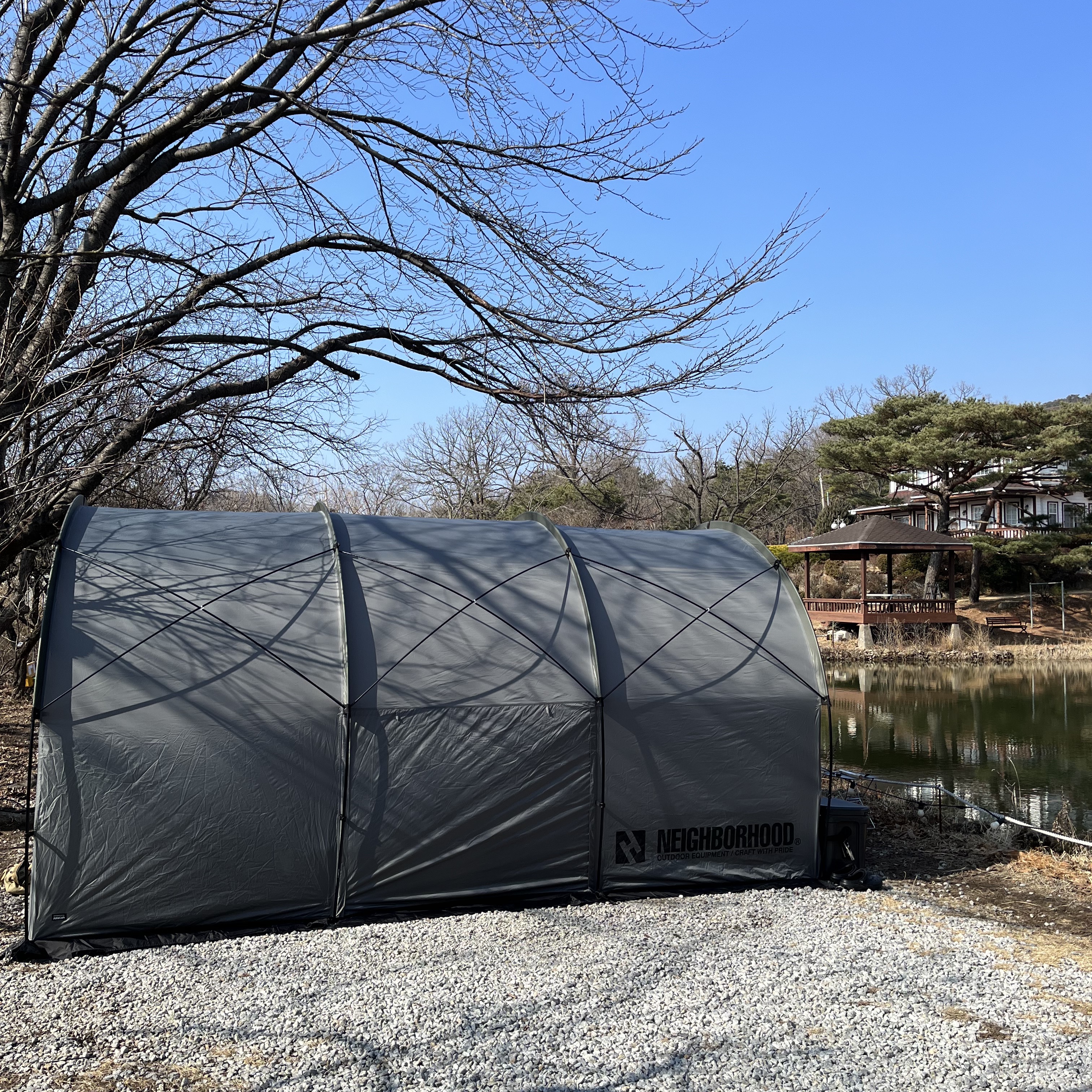 Nike x Stussy NRG Washed Fleece Pants Black (DO5296-010), Palace Tri-Mesh Hood Grey Marl - 22SS 착용 스타일 - 4