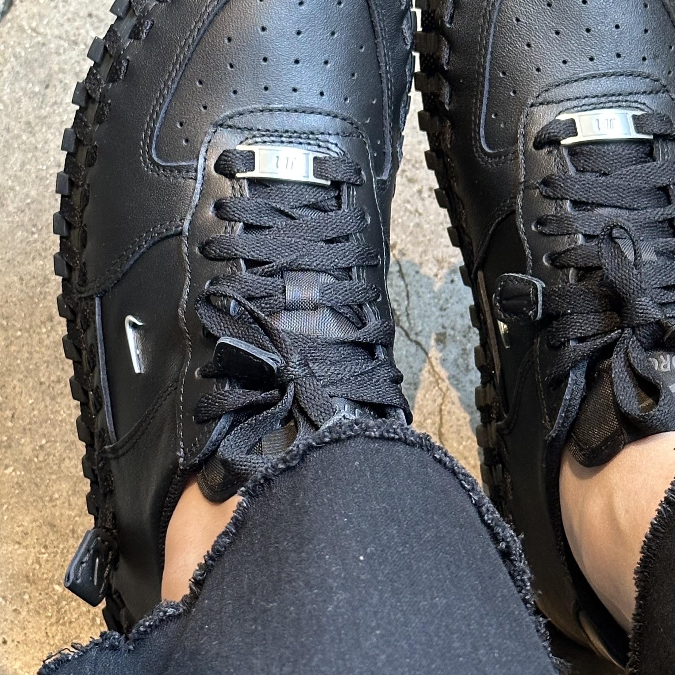 Nike x Jacquemus J Force 1 Low LX SP Black 착용 스타일