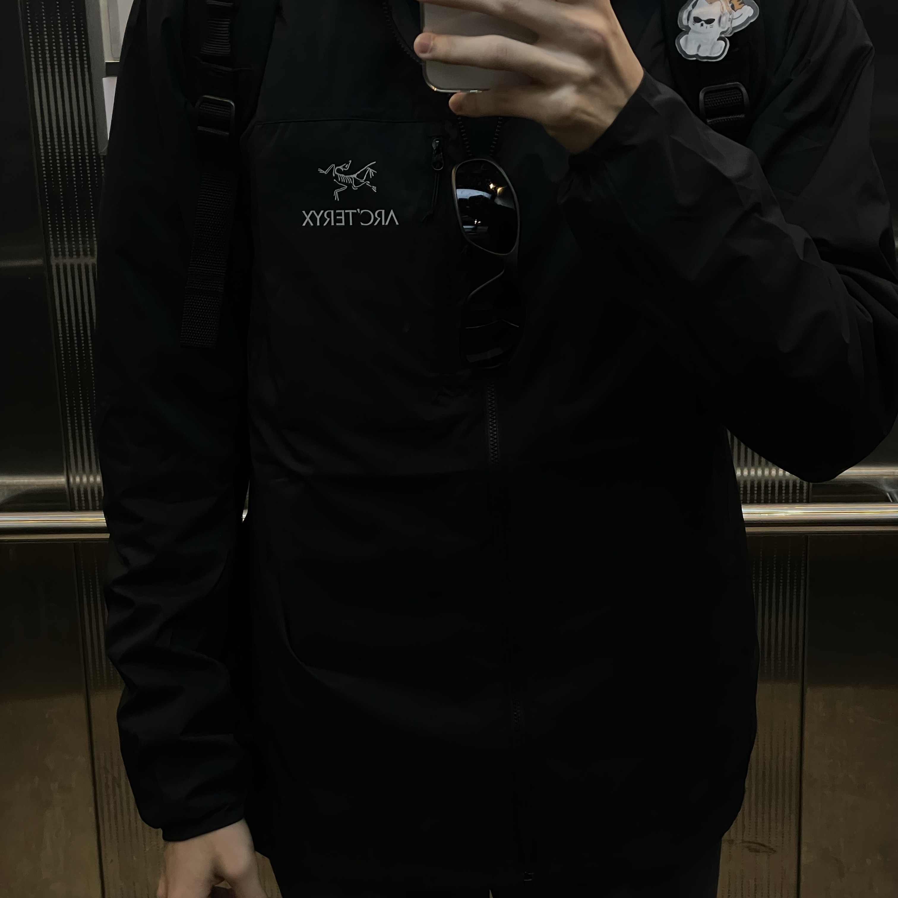 Arc'teryx Squamish Hoody Black 착용 스타일