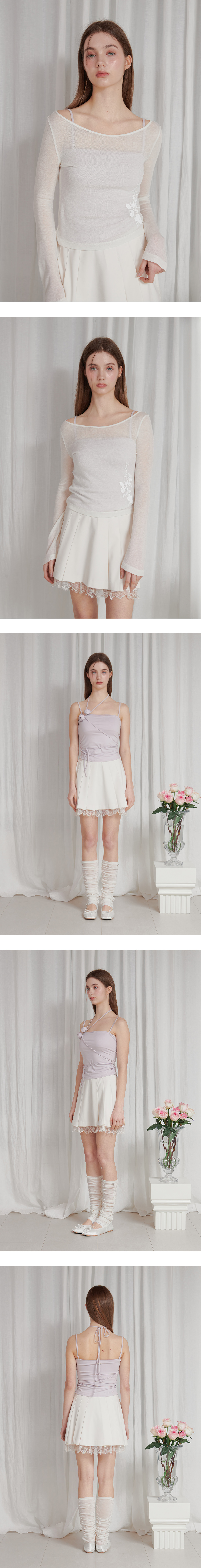 Pain Or Pleasure Rose Corsage Sleeveless Purple 상세 이미지 4