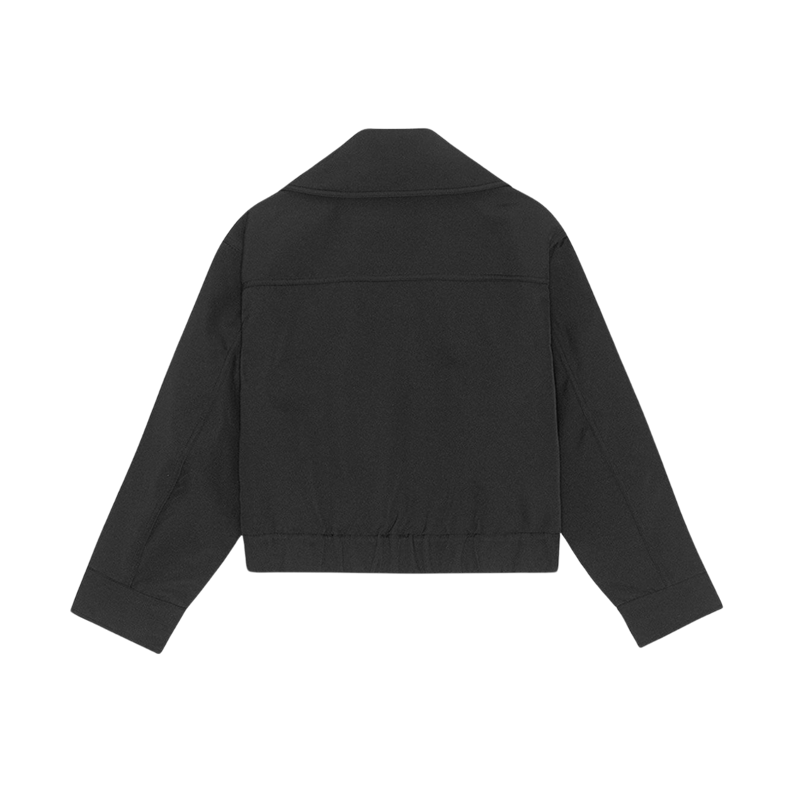 (W) Ganni Heavy Twill Wide Collar Jacket Black 상세 이미지 2