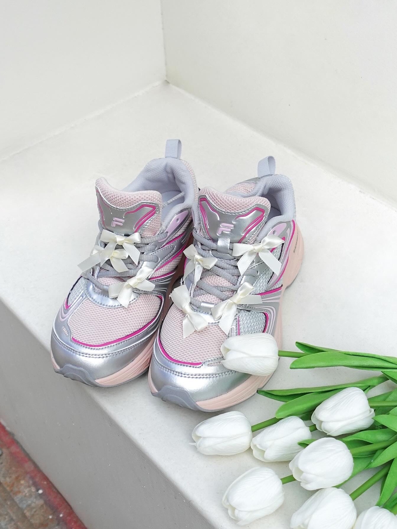 Fila Interun Pink Blossom 착용 스타일 - 5