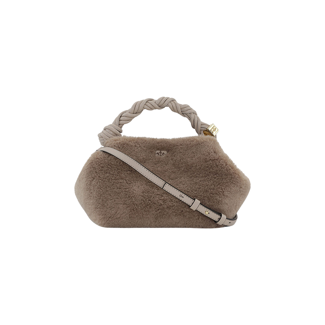 Ganni Fluffy Small Bou Bag Oyster Gray 상세 이미지 1