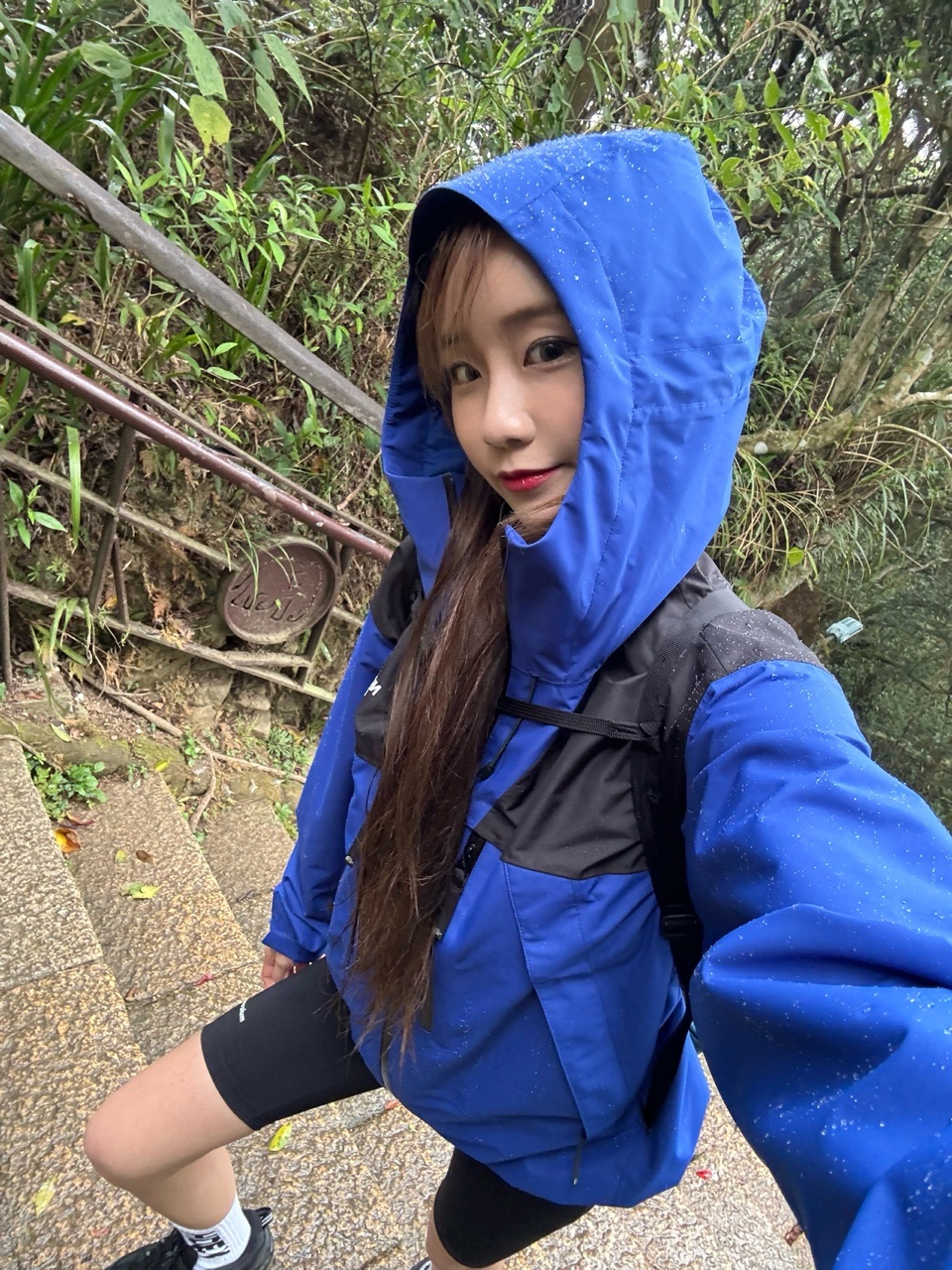 The North Face White Label Mountain Peak Jacket Royal Blue 착용 스타일 - 2