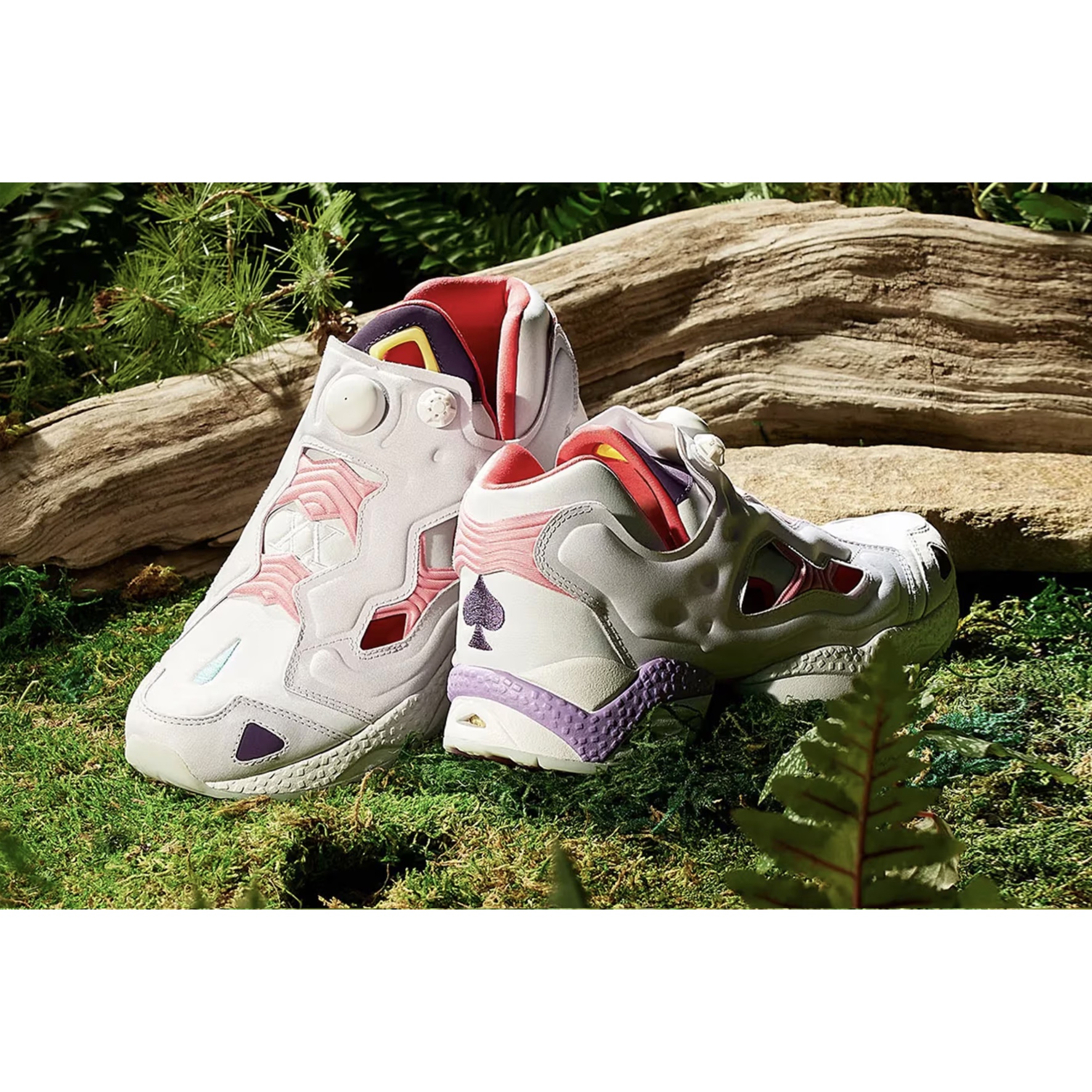 Reebok Instapump Fury OG True Grey, Reebok Instapump Fury 95 White Purple 착용 스타일 - 2