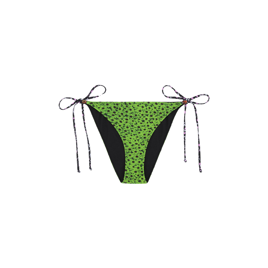 (W) Ganni Recycled Printed Beads String Bikini Briefs Tender Shoots 상세 이미지 1