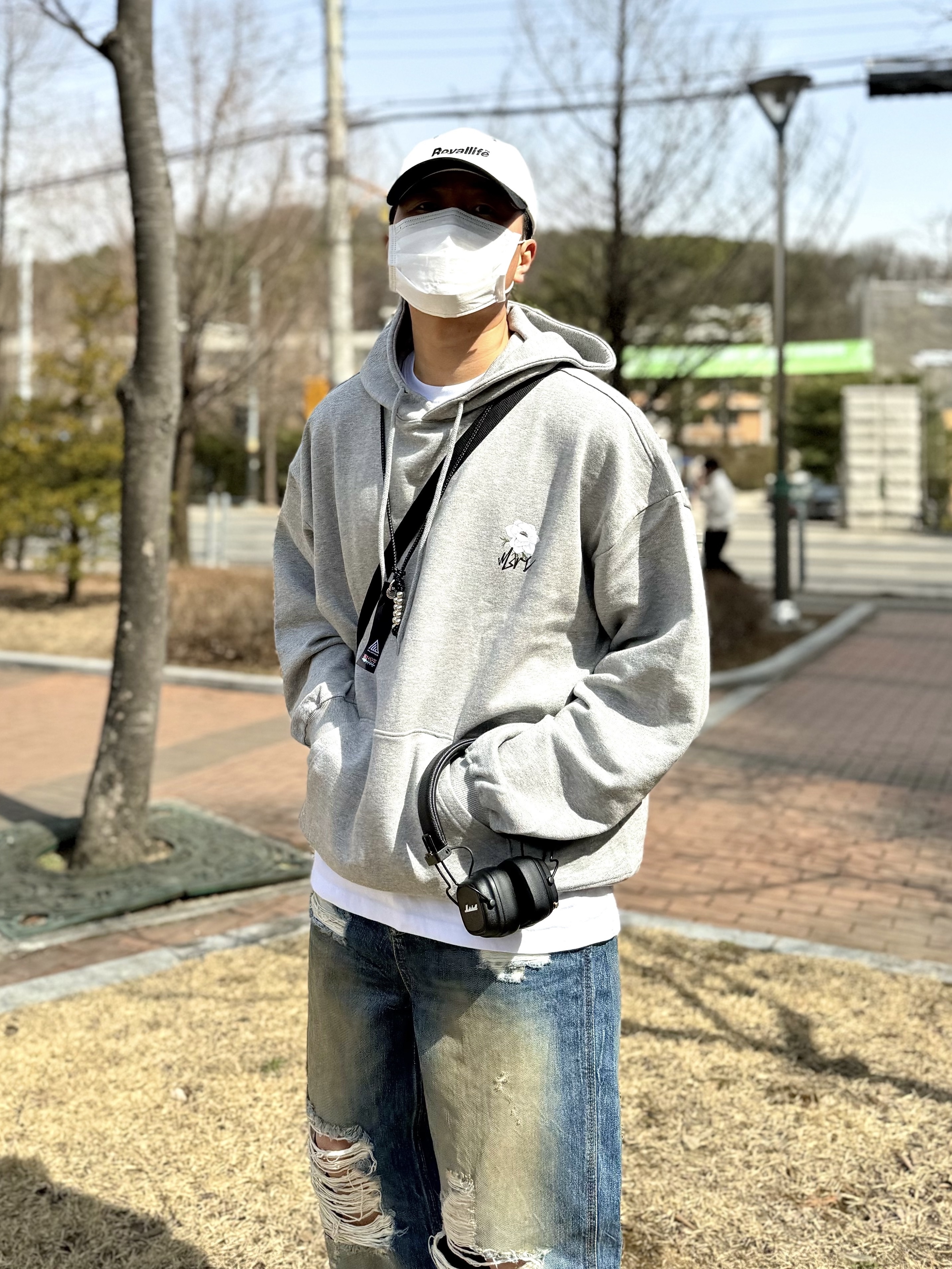Salomon XA Pro 3D Alloy Silver 착용 스타일 - 2