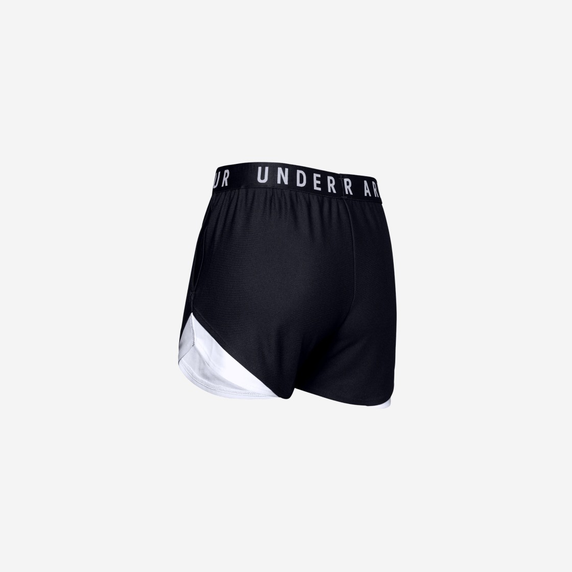 (W) Under Armour UA Play Up 3.0 Shorts Black White 상세 이미지 2