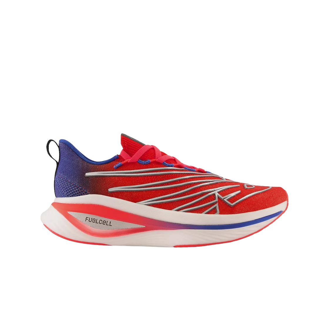 뉴발란스 퓨어셀 SC 엘리트 v3 TCS NYC 마라톤 일렉트릭 레드 코발트 - D 스탠다드(New Balance Fuelcell SC Elite v3 TCS NYC Marathon Electric Red Cobalt - D Standard)