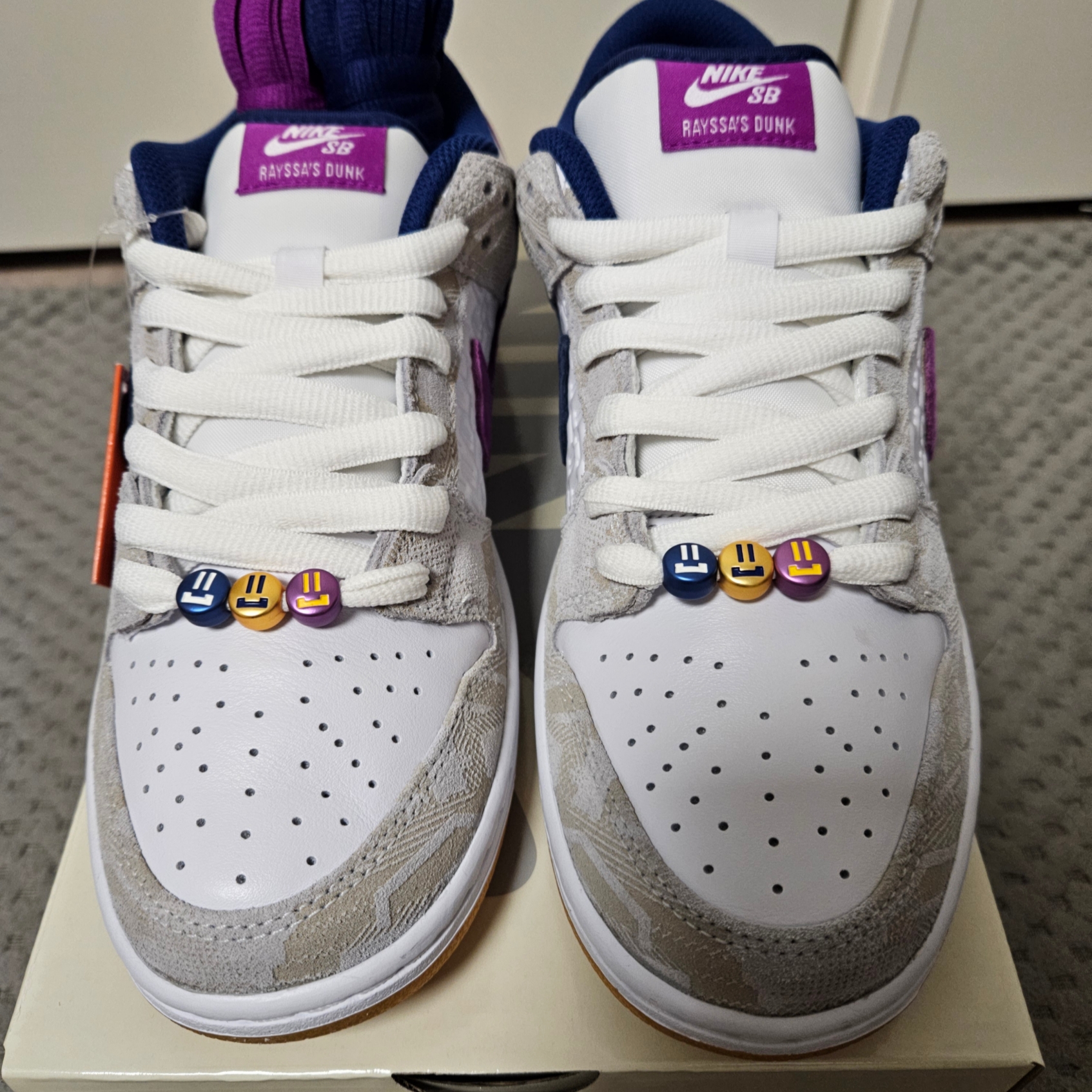 Nike x Rayssa Leal SB Dunk Low PRM Pure Platinum Vivid Purple 착용 스타일 - 1
