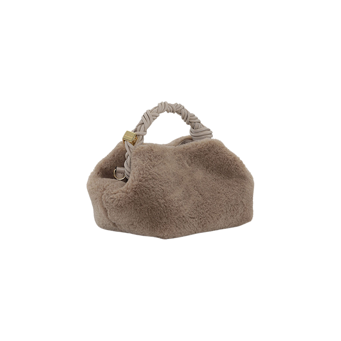 Ganni Fluffy Small Bou Bag Oyster Gray 상세 이미지 2