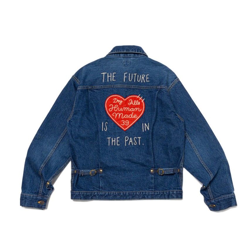 Human Made Denim Work Jacket Indigo 착용 스타일 - 1