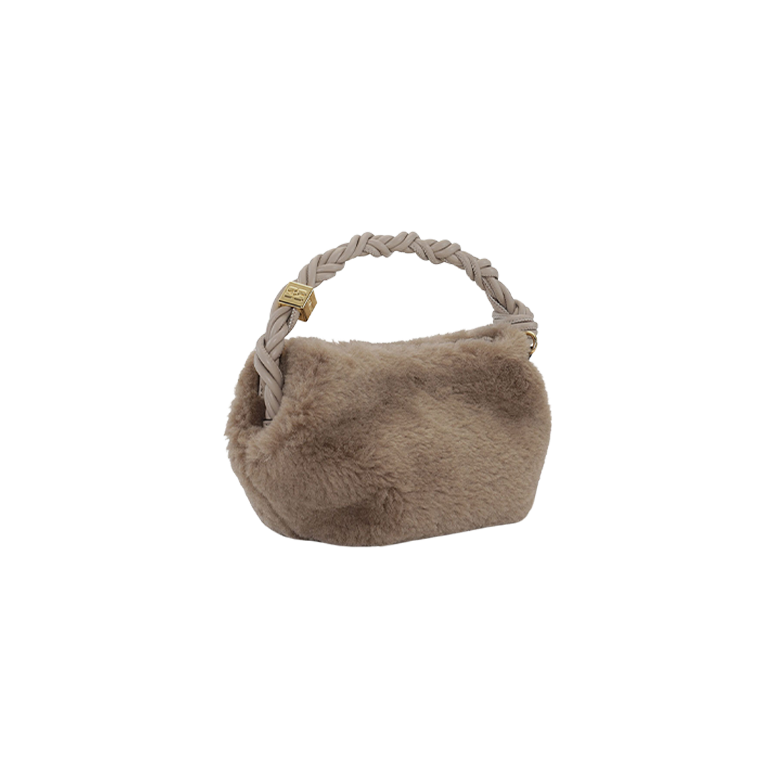 Ganni Fluffy Mini Bou Bag Oyster Gray 상세 이미지 2