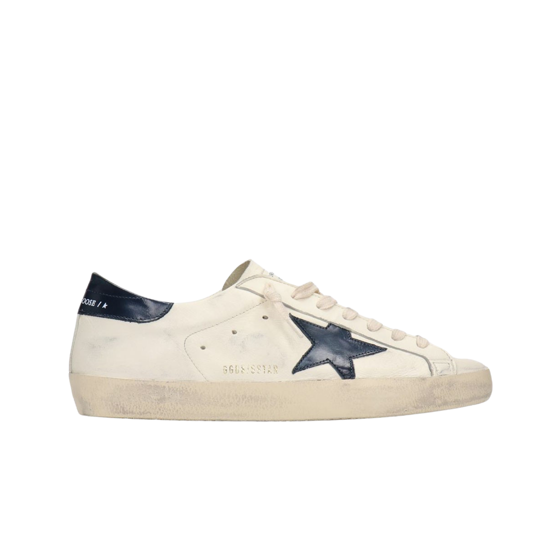 골든구스 슈퍼스타 베이지 나이트 블루탭 스니커즈(Golden Goose Superstar Beige Night Blue Heel Tab Sneakers)