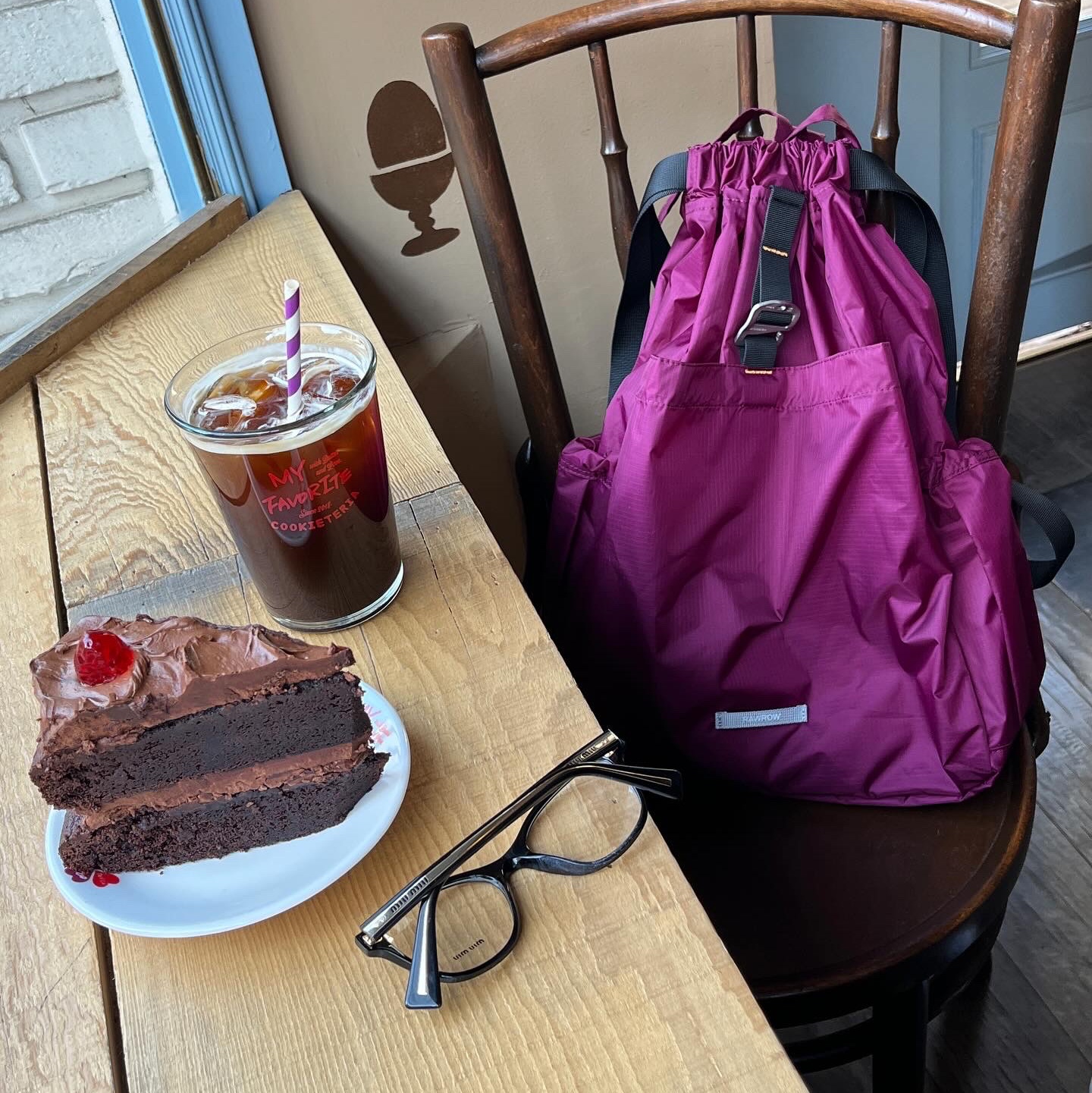 RAWROW Travel String Backpack Mini 720 Purple 착용 스타일 - 8