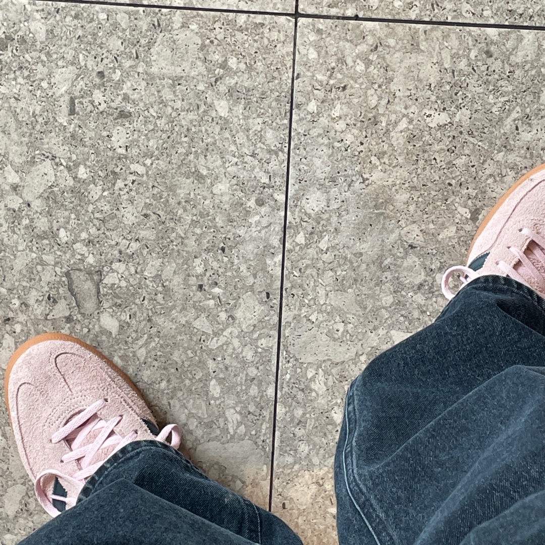 (W) Adidas Spezial Handball Clear Pink 착용 스타일