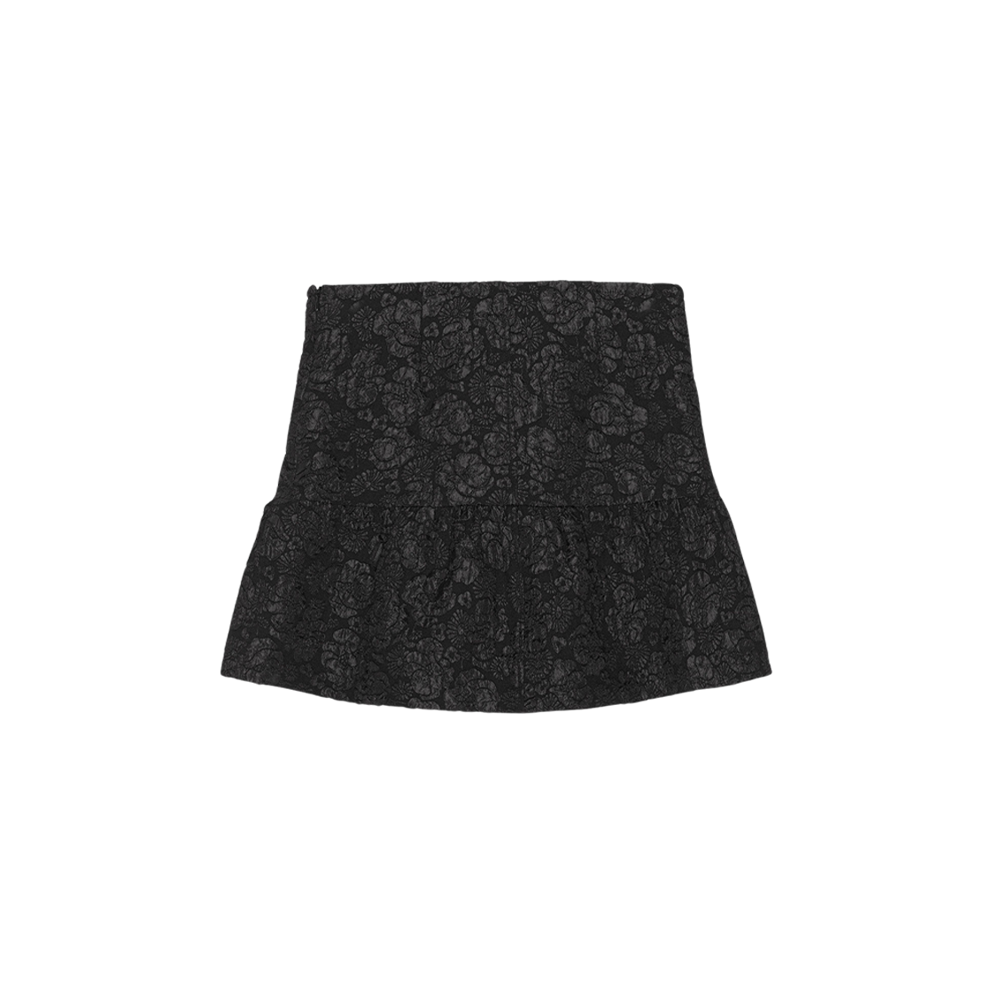 (W) Ganni Jacquard Mini Skirt Black 상세 이미지 2