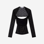 Porta Lace Bolero Cardigan Set Black