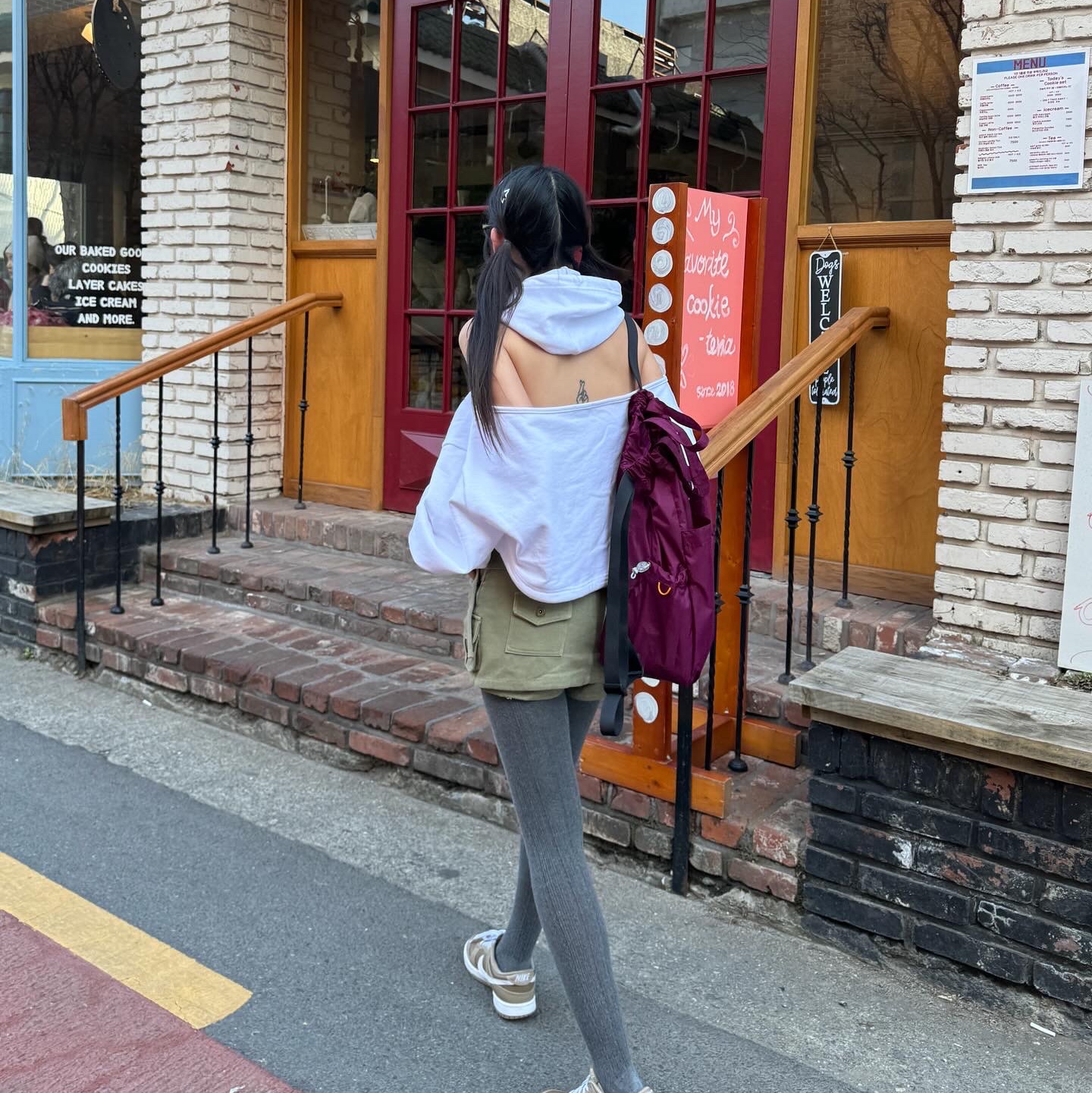 RAWROW Travel String Backpack Mini 720 Purple 착용 스타일 - 5