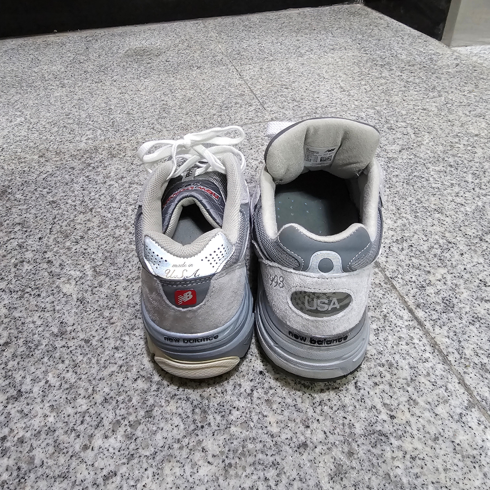 New Balance 990v3 Made in USA Grey - D Standard 착용 스타일 - 2