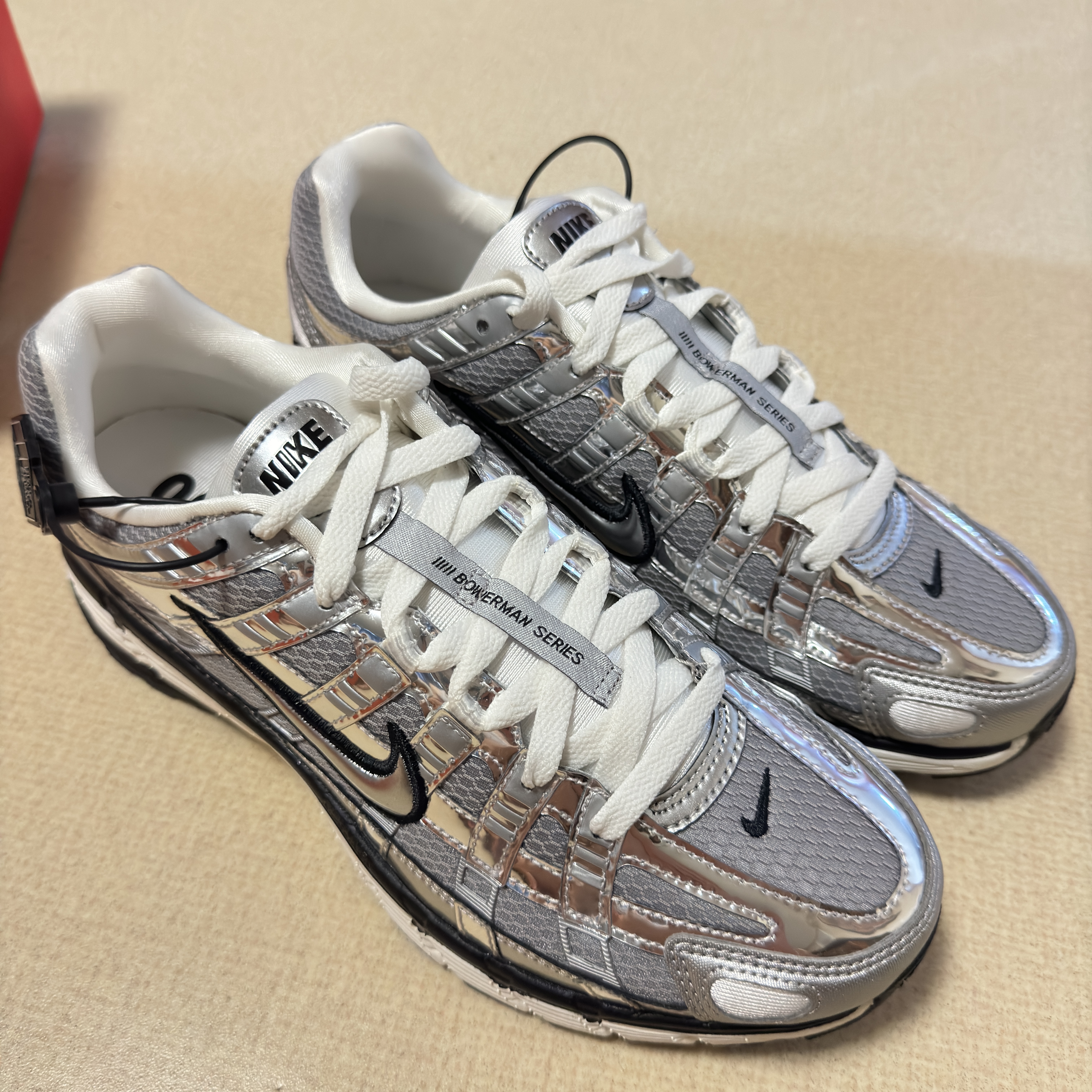 Nike P-6000 Metallic Silver, Hermes Bouncing Sneakers Calfskin Suede Goatskin & Noir 착용 스타일 - 2