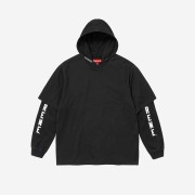 Supreme Layered Hooded L/S Top Black - 24SS