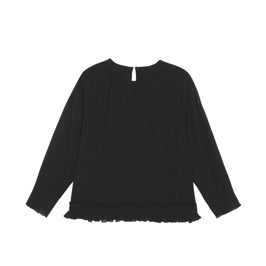 (W) Ganni Pleated Georgette Scarf Blouse Black 상세 이미지 2