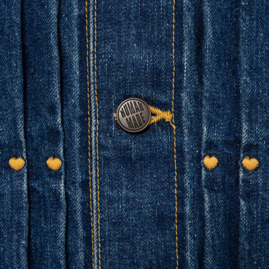 Human Made Denim Work Jacket Indigo 착용 스타일 - 3