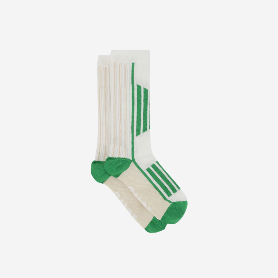 (W) Ganni Sporty Socks Kelly Green 상세 이미지 1