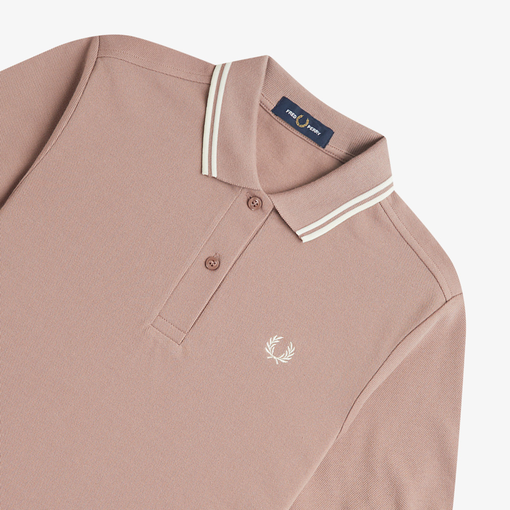 프레드페리 G3600 트윈 팁 프레드페리 셔츠 다크핑크/에크루(Fred Perry Womens G3600 Twin Tipped Fred Perry Shirt Dark Pink/Ecru) - 3