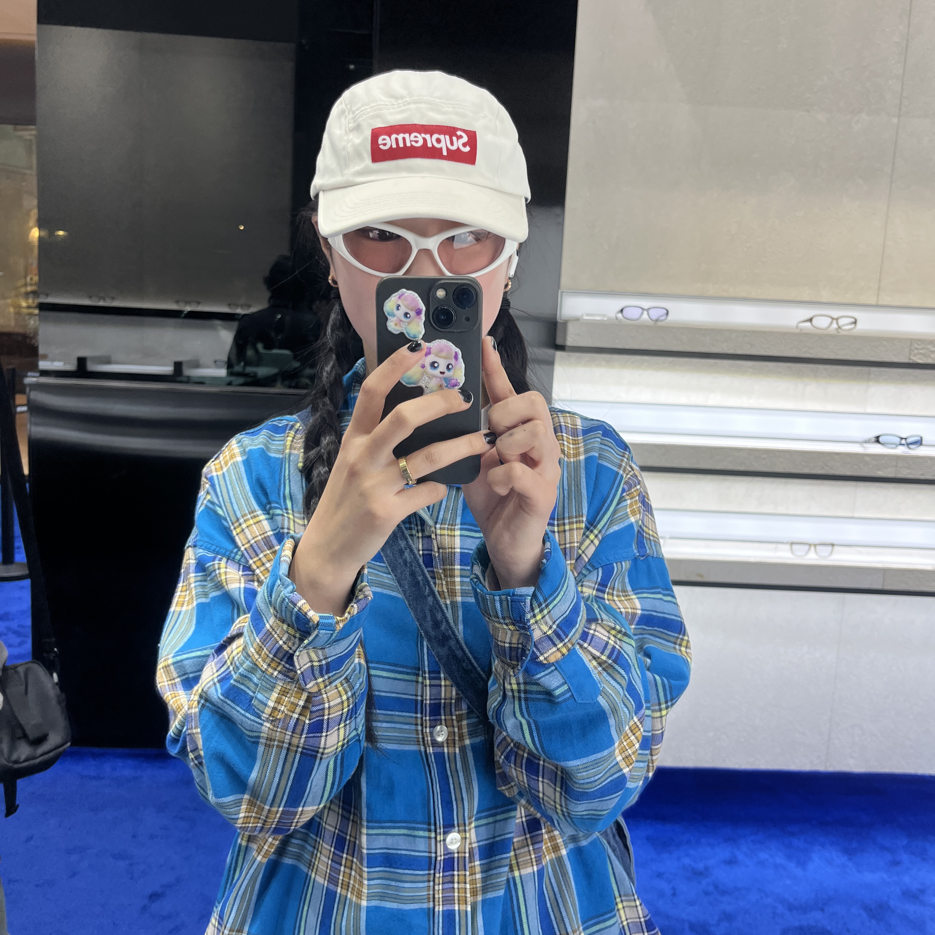 Supreme Washed Chino Twill Camp Cap Stone - 22SS, Chrome Hearts Silichrome CH Cross Pendant Red 2022 착용 스타일 - 1