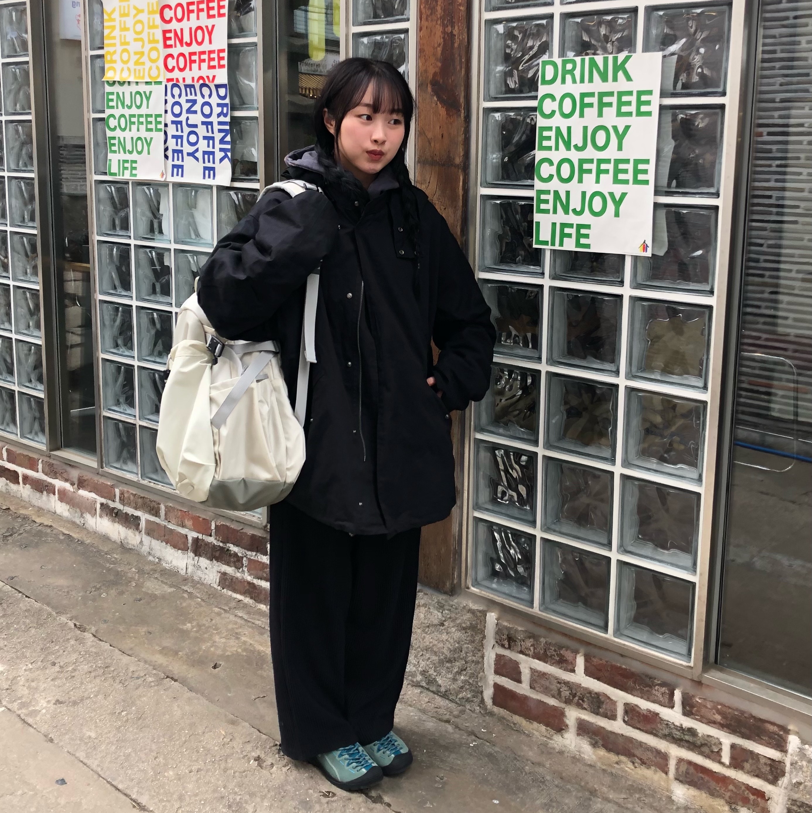 RAWROW Heavy Duty Backpack 811 811 Cream 착용 스타일 - 1