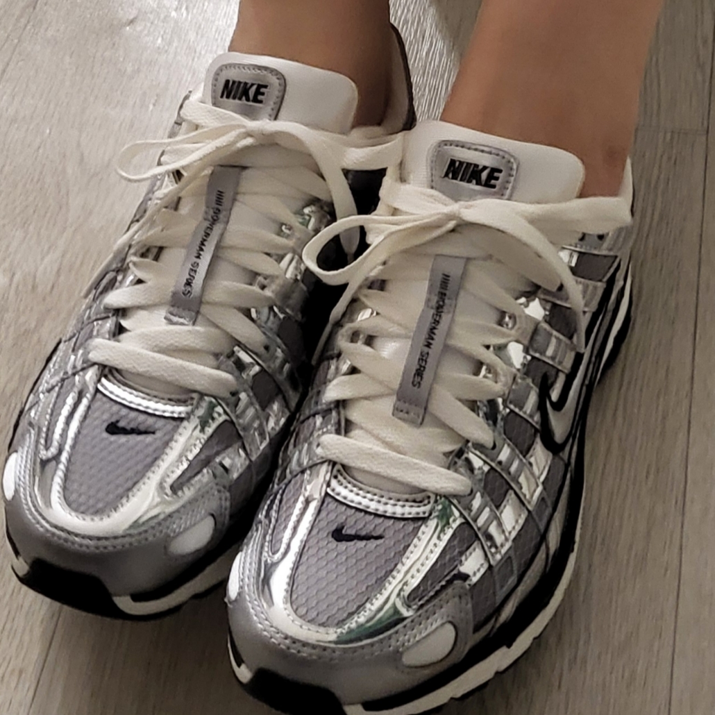 Nike P-6000 Metallic Silver 착용 스타일 - 3