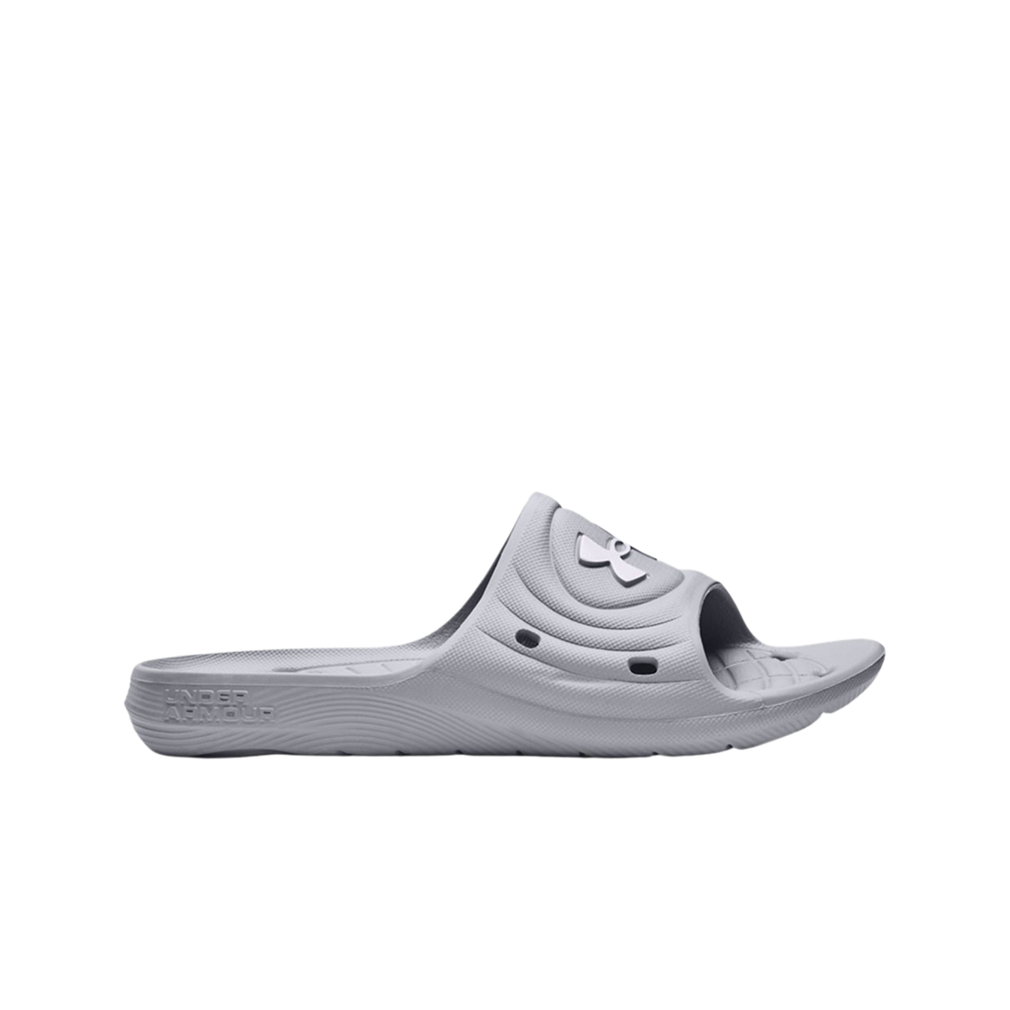 언더아머 UA 락커 IV 슬라이드 모드 그레이 화이트(Under Armour UA Locker IV Slides Mod Grey White)