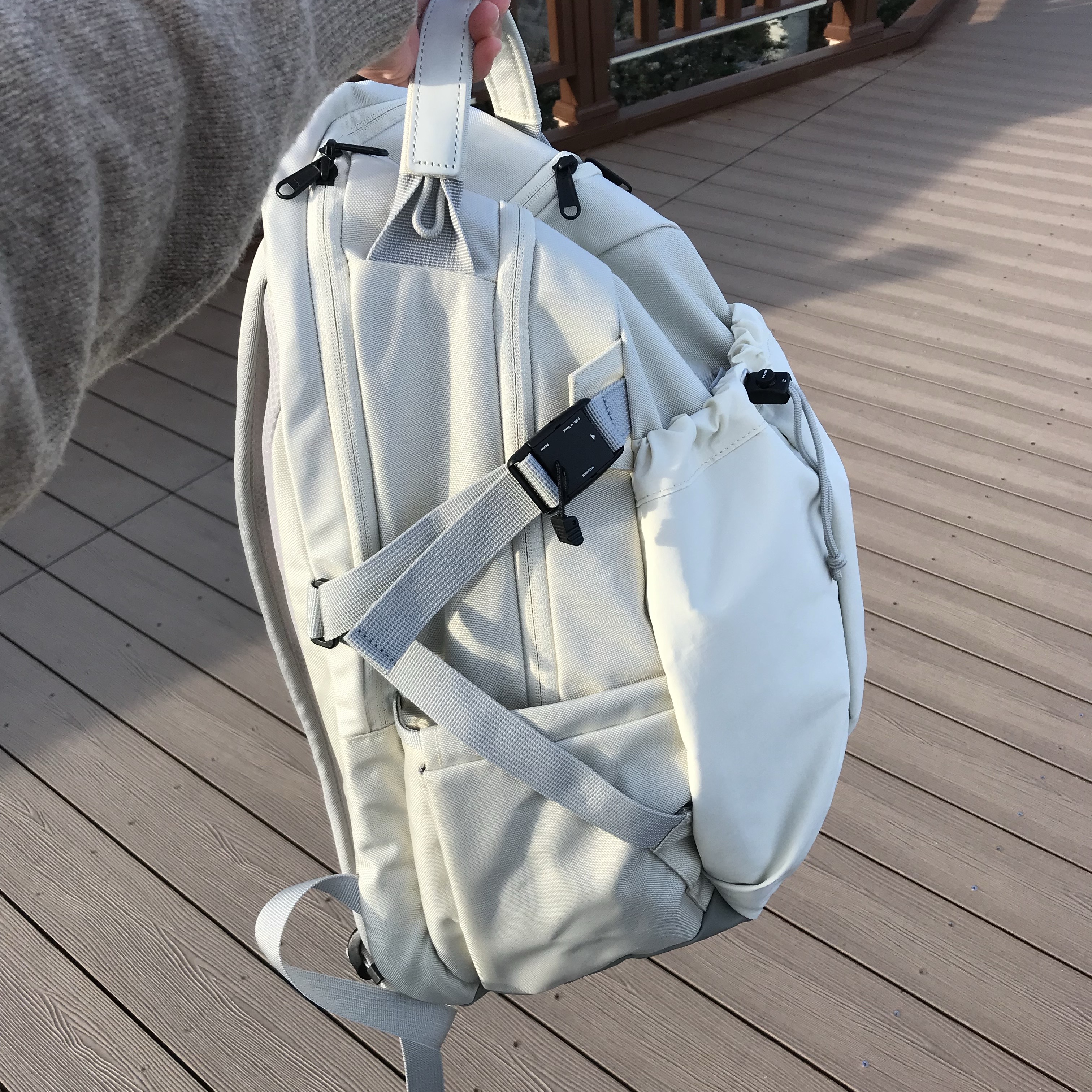 RAWROW Heavy Duty Backpack 811 811 Cream 착용 스타일 - 8