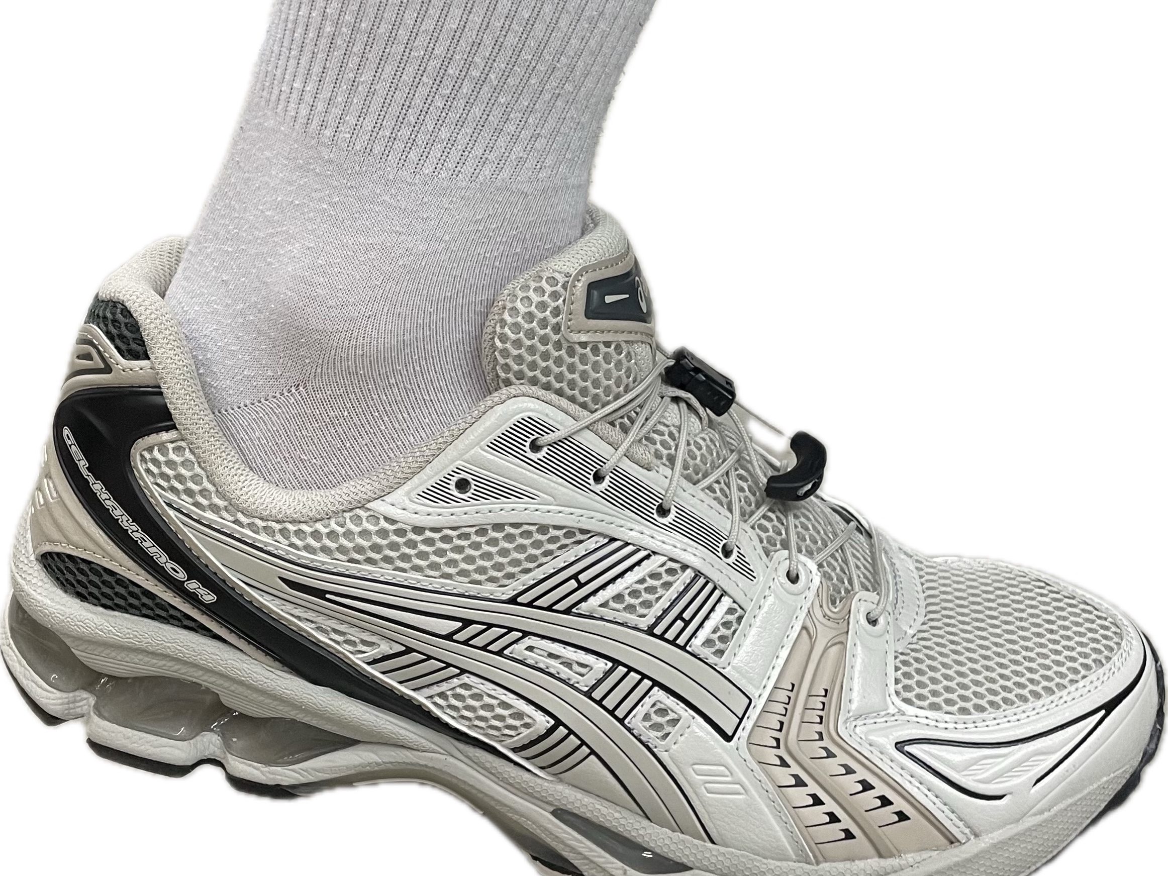 Asics Unlimited Gel-Kayano 14 Smoke Grey 착용 스타일