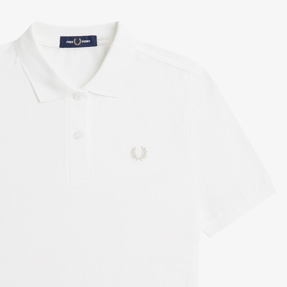 프레드페리 G6000 플레인 프레드페리 셔츠 스노우화이트/오트밀(Fred Perry Womens G6000 Plain Fred Perry Shirt Snow White/Oatmeal) - 5