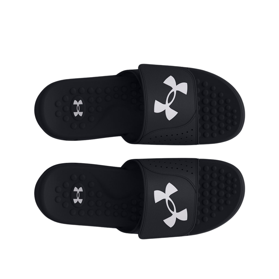 언더아머 UA 이그나이트 프로 슬라이드 블랙 화이트(Under Armour UA Ignite Pro Slides Black White) - 2