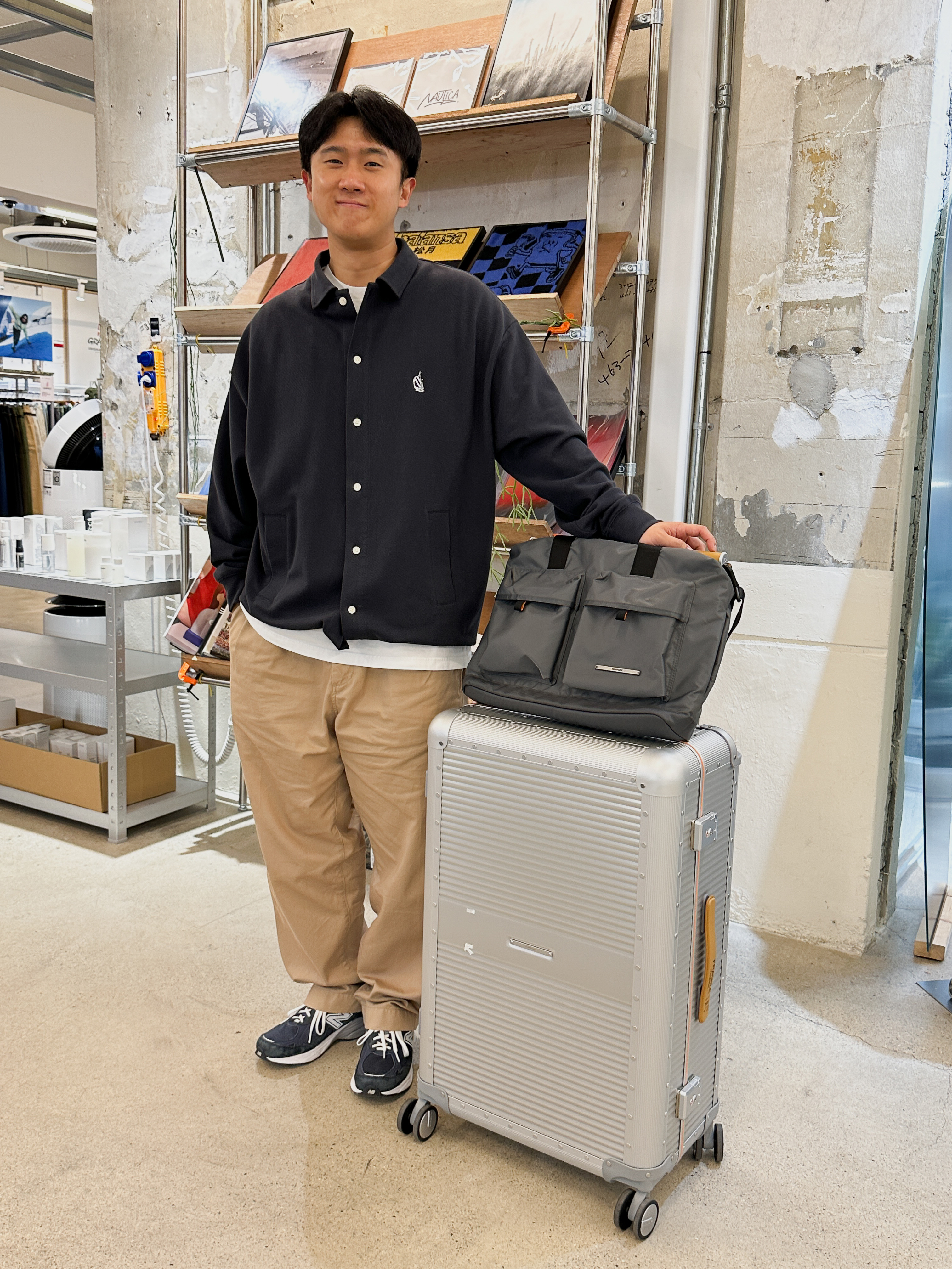 RAWROW City Walker Tote Khaki, String Puffer Cross 758 Sage Green 착용 스타일 - 4