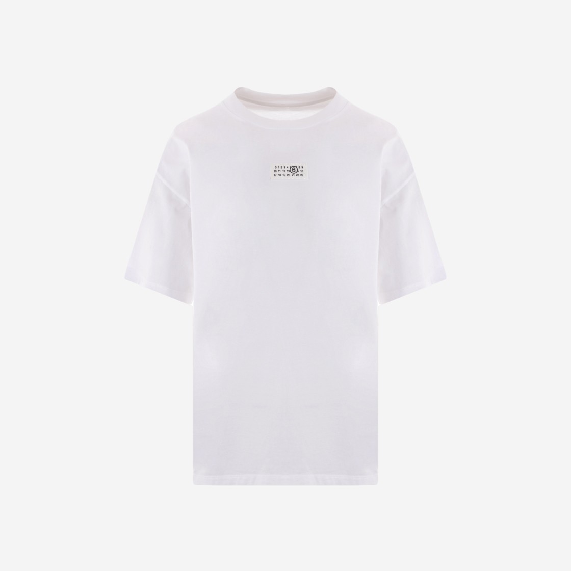 MM6 Maison Margiela Ribbed Neck T-Shirt White 상세 이미지 1