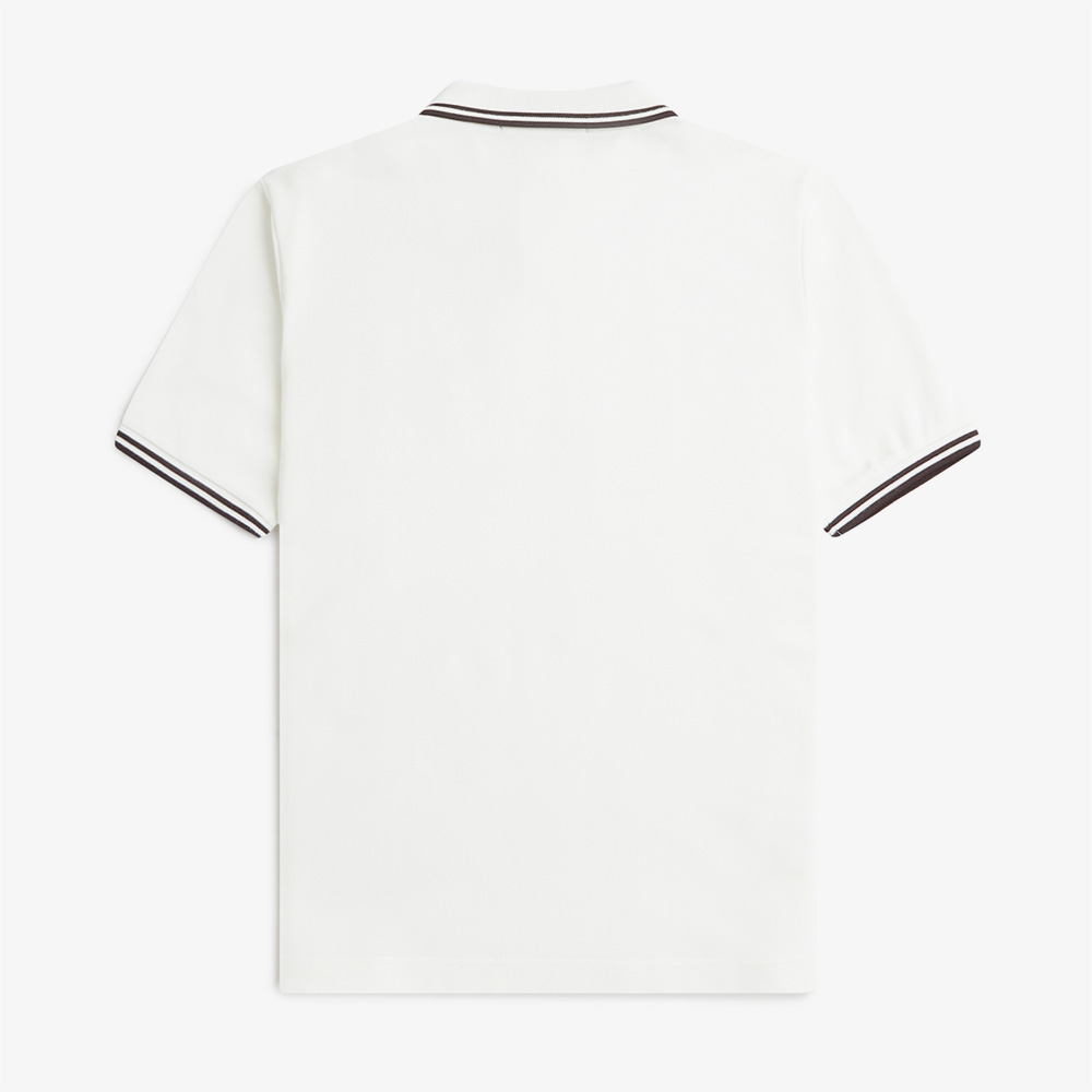 프레드페리 G3600 트윈 팁 프레드페리 셔츠 스노우화이트/캐링턴로드브릭(Fred Perry Womens G3600 Twin Tipped Fred Perry Shirt Snow White/Carrington Road Brick) - 2