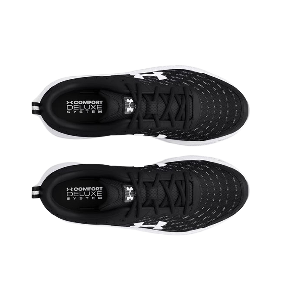 언더아머 UA 차지드 어서트 10 러닝 슈즈 블랙 화이트(Under Armour UA Charged Assert 10 Running Shoes Black White) - 2