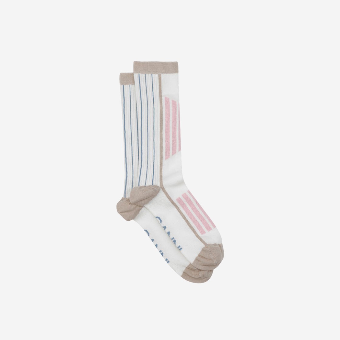 (W) Ganni Sporty Socks Egret 상세 이미지 1