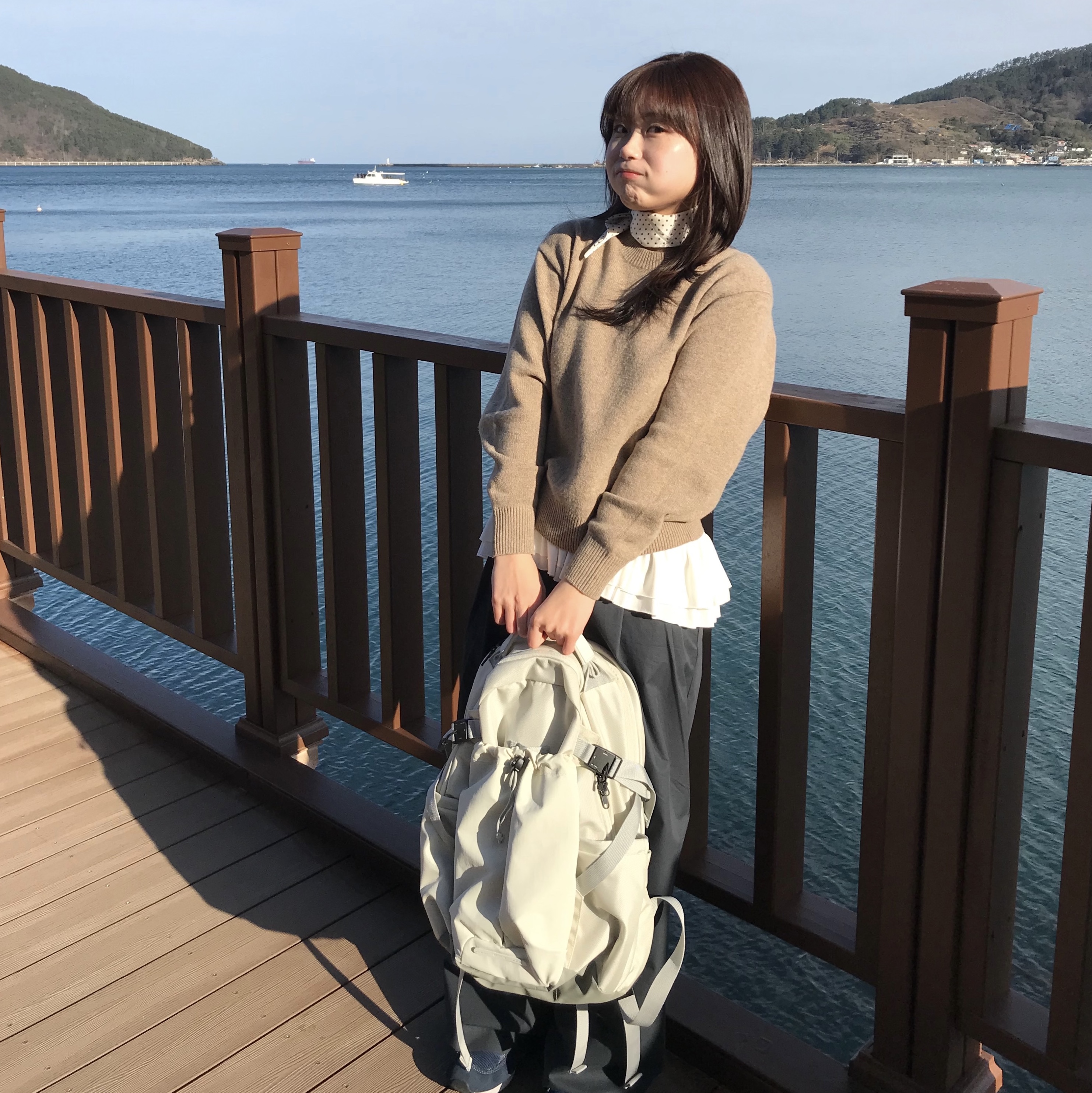 RAWROW Heavy Duty Backpack 811 811 Cream 착용 스타일 - 4