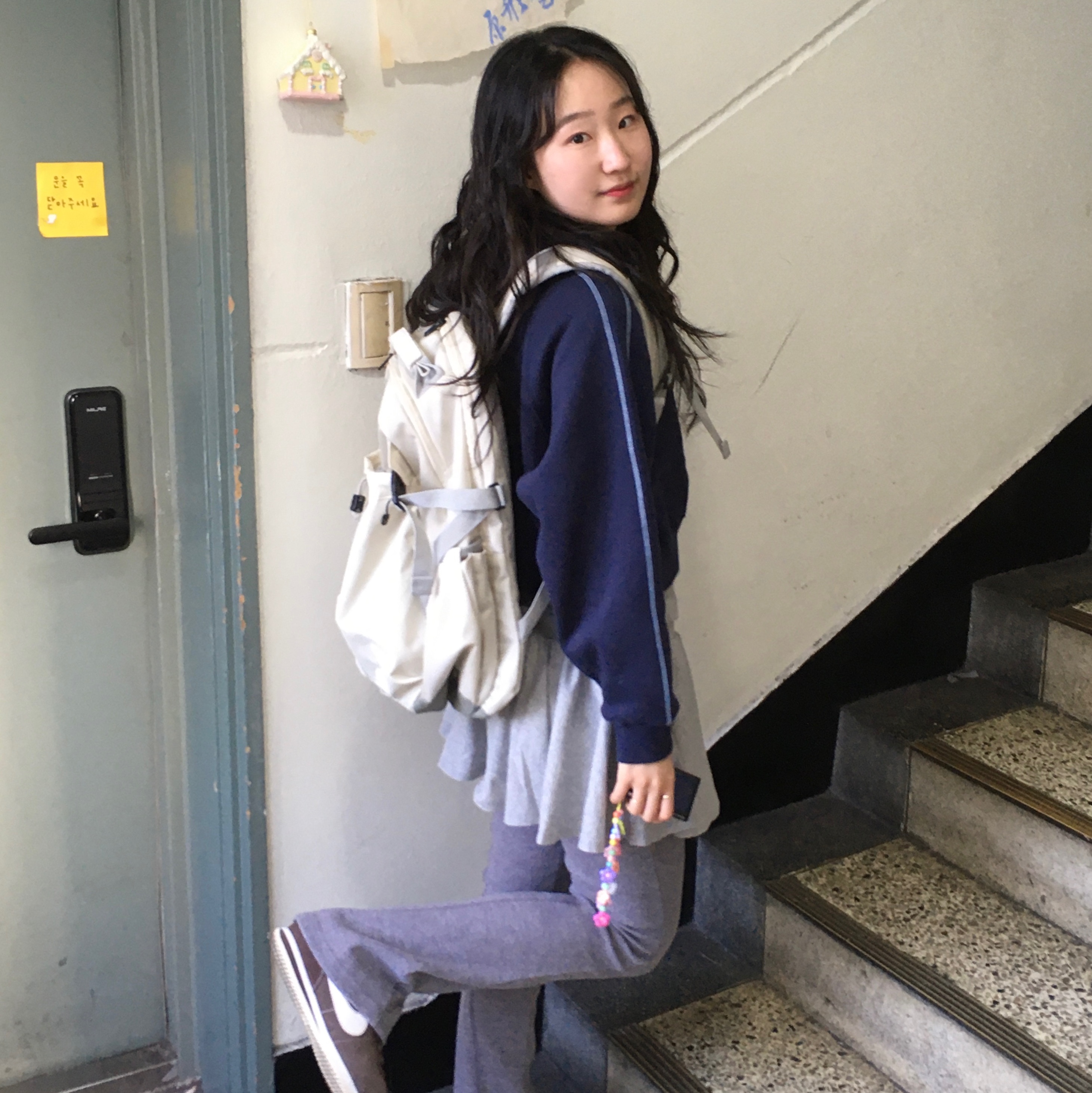 RAWROW Heavy Duty Backpack 811 811 Cream 착용 스타일 - 2