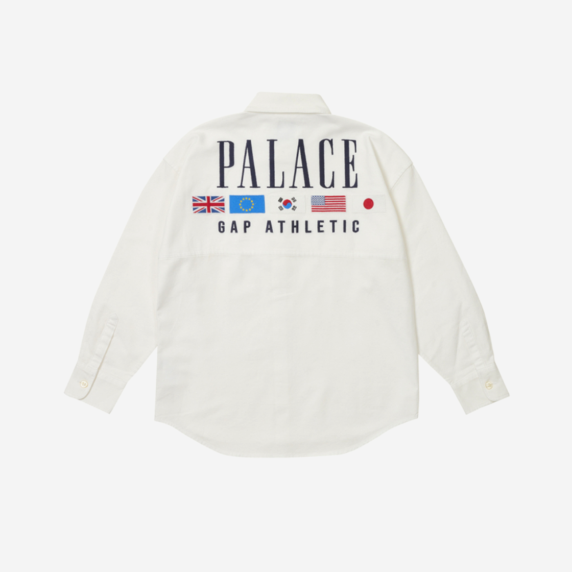 (키즈) 팔라스 x 갭 옥스포드 드랍 숄더 화이트 - 24SS((Kids) Palace x Gap Oxford Drop Shoulder White - 24SS)