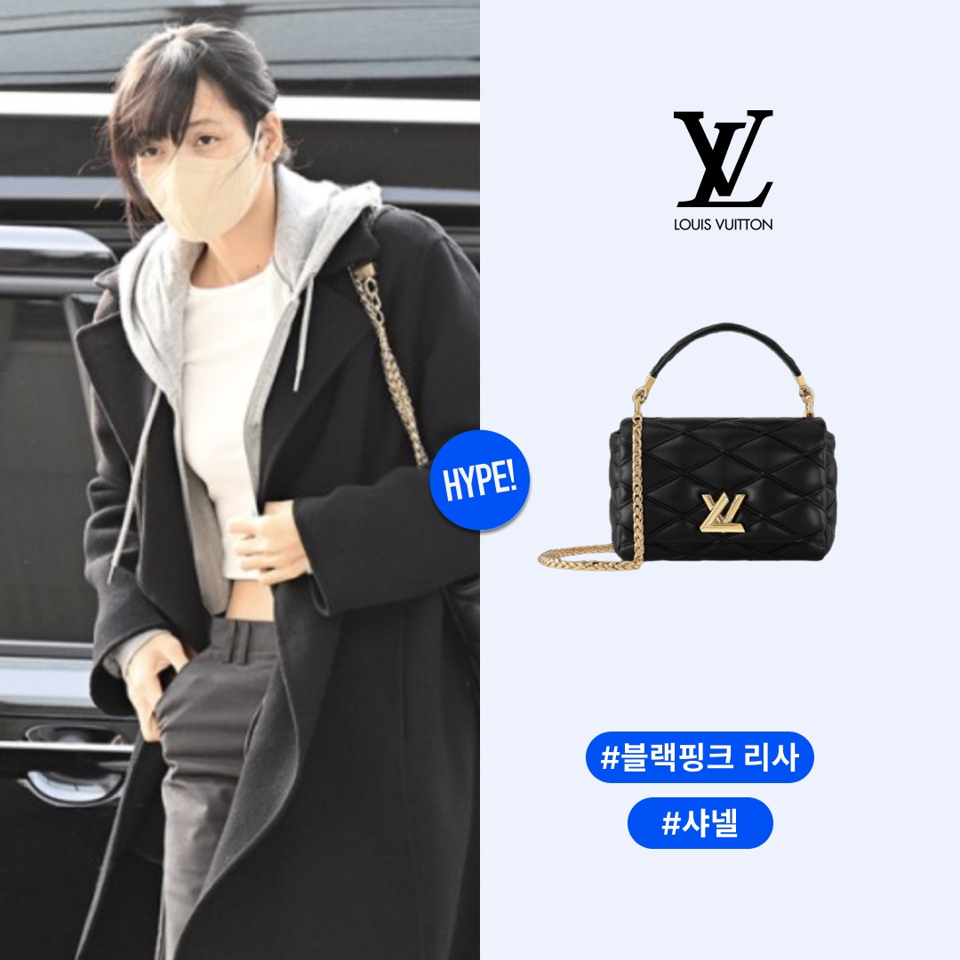 Louis Vuitton Go-14 MM Malletage Leather Black 착용 스타일 - 1