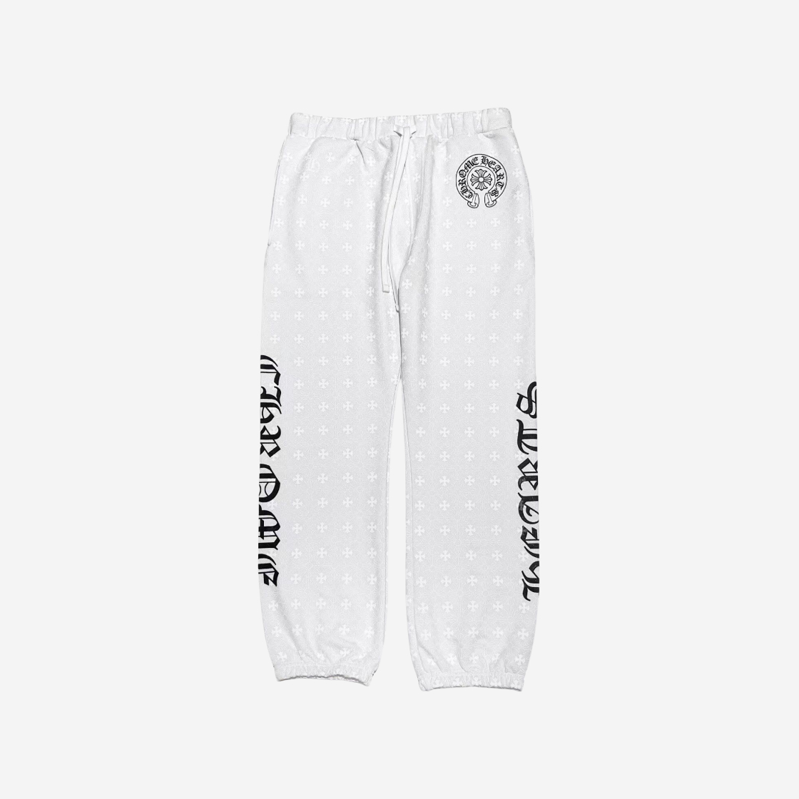 크롬하츠 패턴 크로스 홀스슈 스크립트 로고 팬츠 화이트 | Chrome Hearts | KREAM