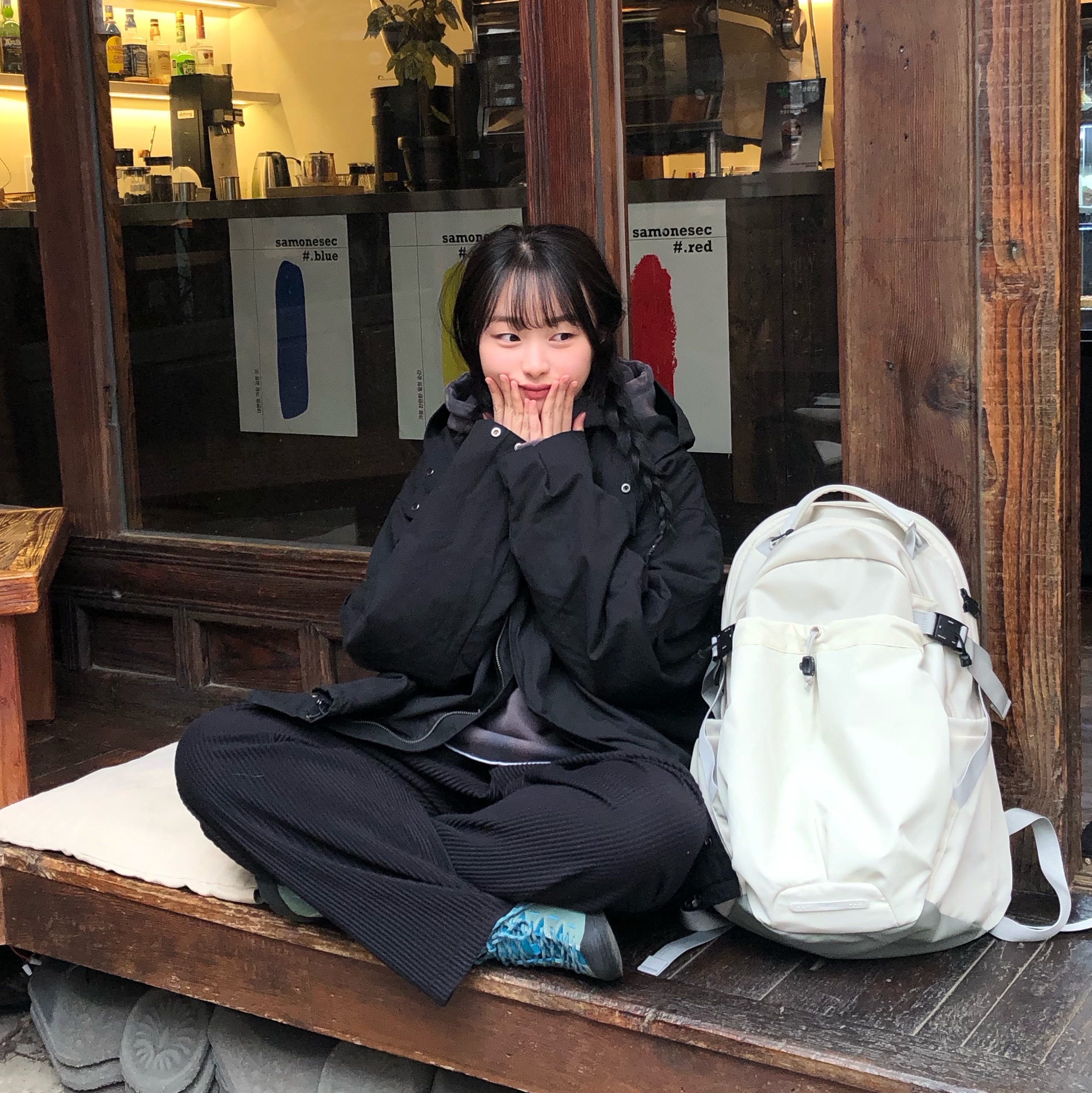 RAWROW Heavy Duty Backpack 811 811 Cream 착용 스타일 - 2