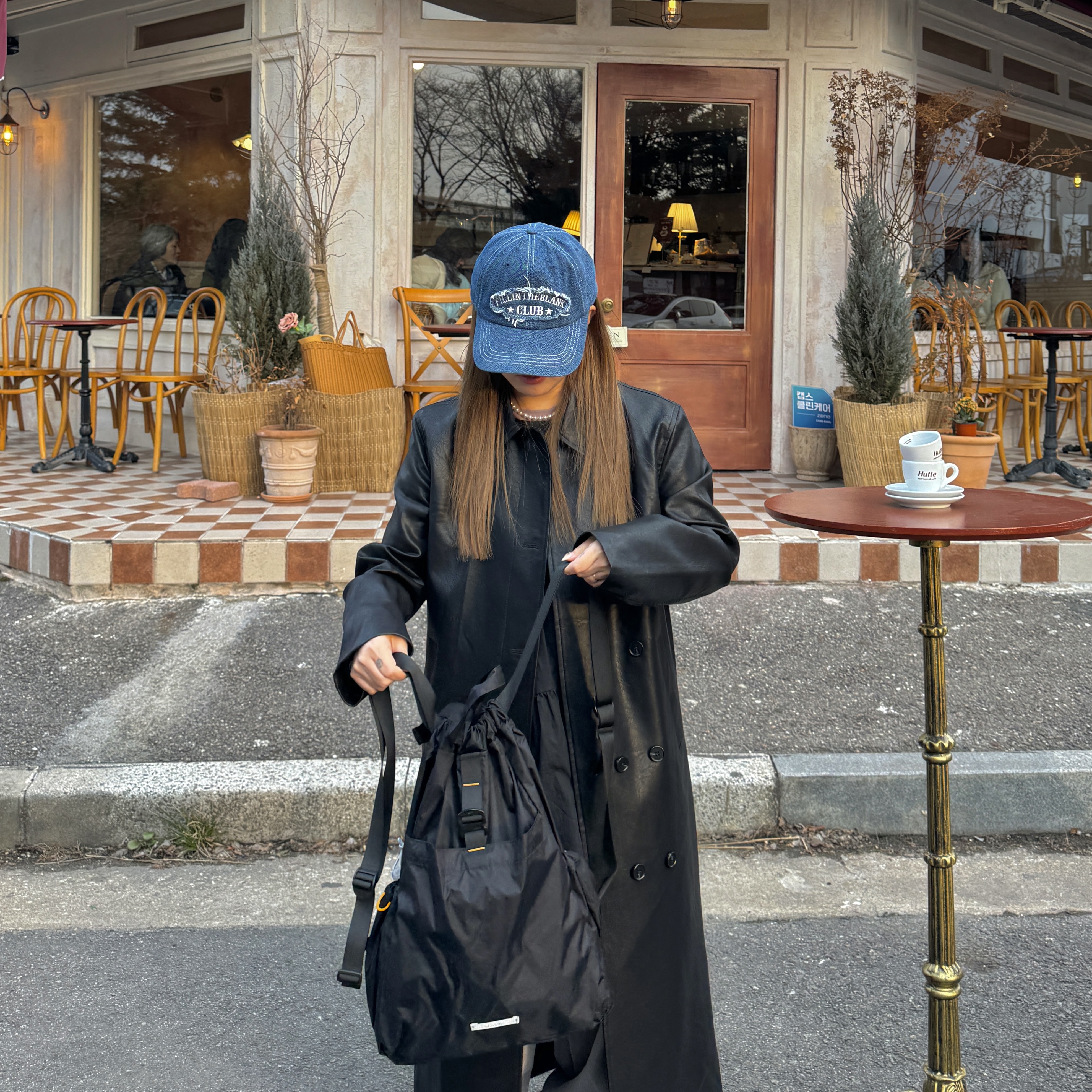 RAWROW Travel String Backpack Mini 720 Black 착용 스타일 - 6